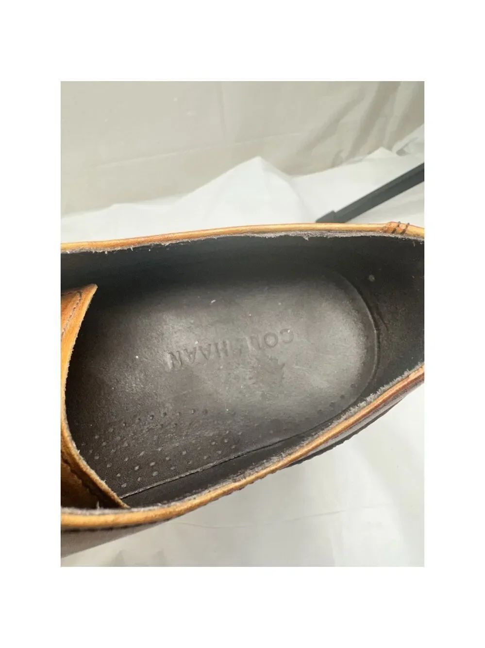 COLE HAAN SIZE 10 M MEN SHOES WILLIAMS CAP TOE OXFORD tan LEATHER C12337
